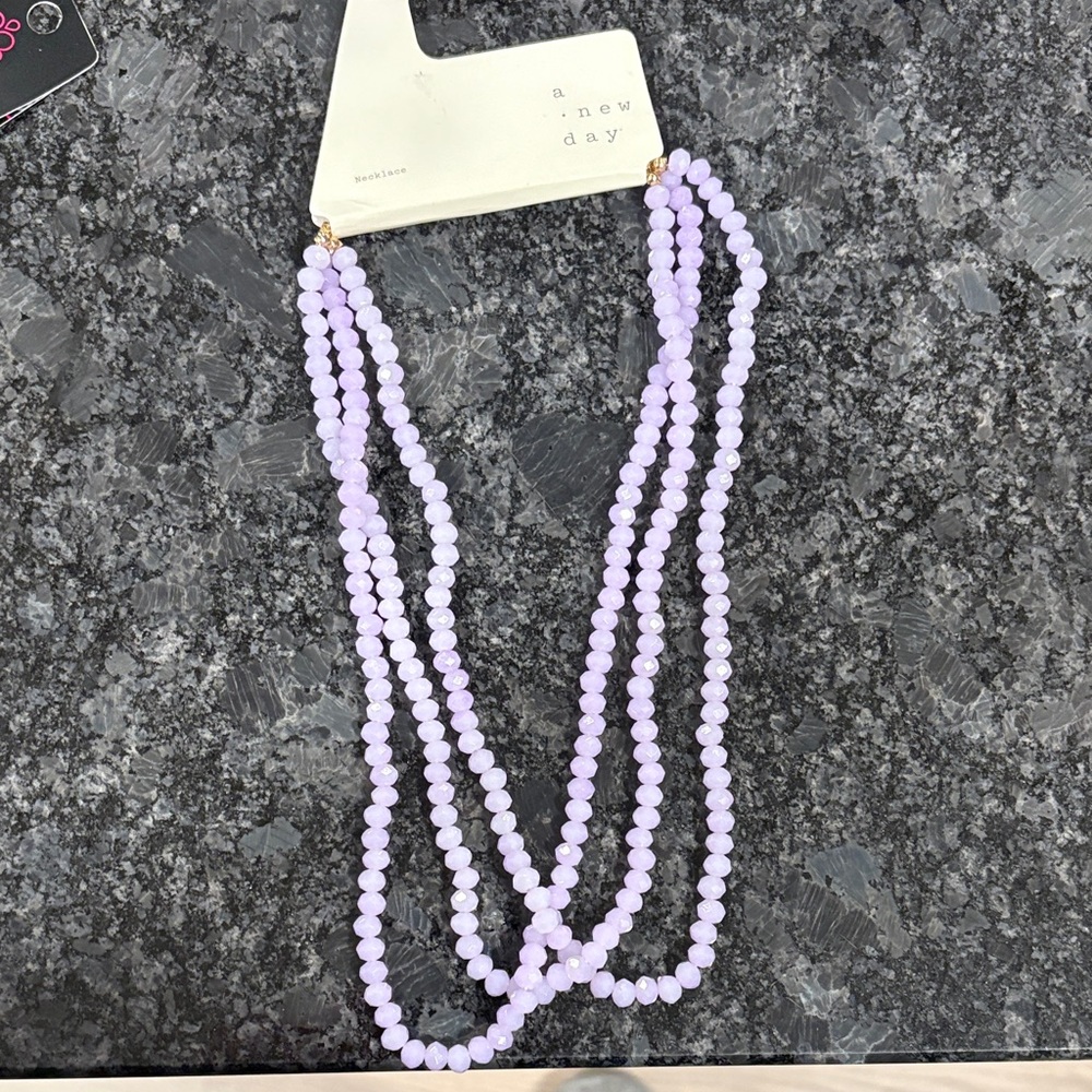 A New Day Light Purple Beaded Necklace